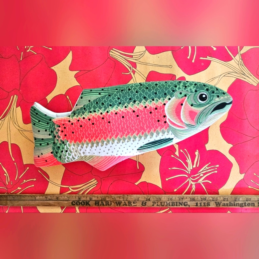 Vintage Salmon Oven Mitt